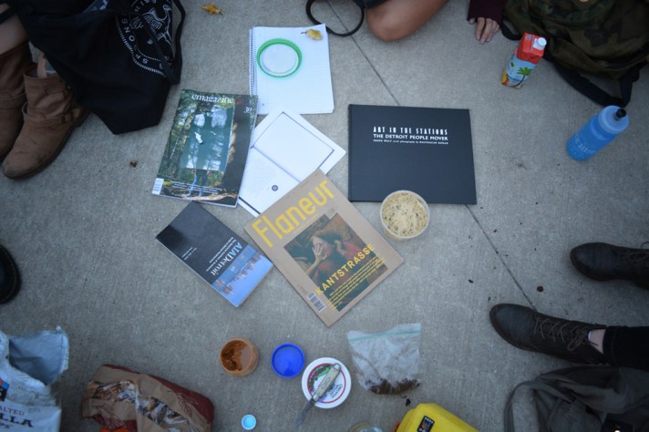 Books and food we brought